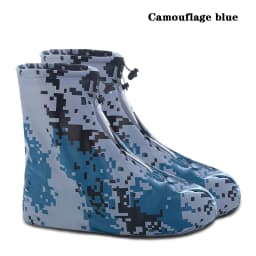 Rainy Waterproof Reusable Shoe Covers, Non-Slip Rain Boot Protectors with Zipper & Drawstring, Multi-Size for Men, Women & Kids