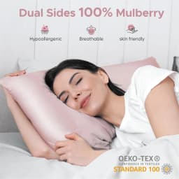 2pcs 100% Mulberry Silk Pillowcase for Hair and Skin Health 23 Momme Natual Pure Silk Pillow Cases with OEKO-TEX Customized Size