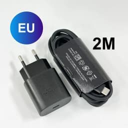 For Samsung Charger 25W Type C Fast Charge Charger 1M 1.5M 2M Cable for Galaxy S26 S25 S24 S23 S22 S21 Z Flip 8 A56 A36 A17 A35