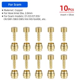 Bicycle Brake Copper Olive Head Connecting Insert/Oil Needle Kit for Shimano BH59 BH90 Sram Magura Tektro Hydraulic Disc Brake