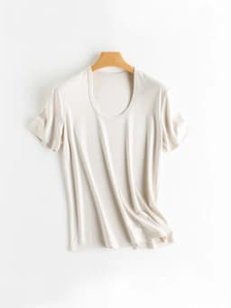 SuyaDream, Women Solid T Shirts, Silk Cotton Blend, Square Collar, Short Sleeved Tee, 2025 Summer Candy Colors Basic Cozy Top
