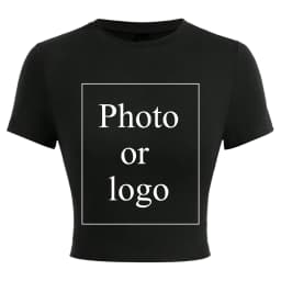 Women's Crop T-shirt Customize your team uniform design logo Y2K Fans Aid Club Fashion Party sisters DIY T-shirt Elasticity