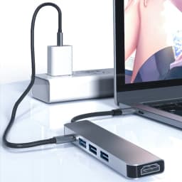 5 Ports USB C Hub to 4K HDMI-Compatible PD Fast Charge USB 3.0 2.0 HUB Type C Charging Docking for MacBook iPad Samsung