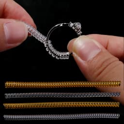 8/10pcs Transparent Spiral Based Ring Tools Spring Coil Ring Size Adjuster Guard Tightener Reducer Resizing Tool For Jewelry