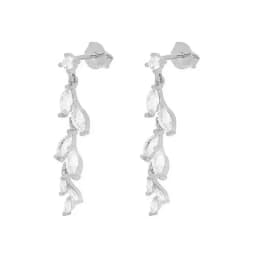 925 Sterling Silver Ear Needle Crystal Zircon Tassel Pendant Hoop Earrings Retro Small Fragrance Style High Jewelry Women Gifts