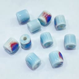 10Pcs 10*9MM Ceramic Cylinder Spacer Loose Beads for Jewelry Bracelet Necklace Accessories DIY