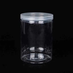 1PC Plastic Packing Bottle PET Clear Empty Seal Bottle Circular Bucket Storage Biscuit Jar Food Grade Sealed Cans Tank Container