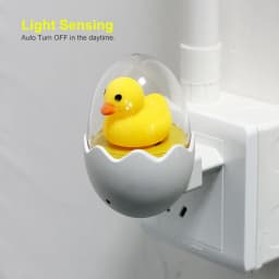 EU Plug 220V Wall Socket Lamps LED Night Light Control Sensor Cute Yellow Duck Bedroom Lamp Gift for Children