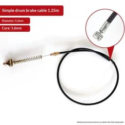 E-bike Brake Cable Rust Proof 1PC 1.25-2M Adjustable Front Rear Drum Brake Line for Electric Scooter Upgrade Parts