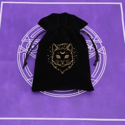 1Pcs 13x18cm Tarot Storage Velvet Bag Drawstring Pocket Board Game Card Embroidery Package Witchcraft Supplies for Altar Tarot