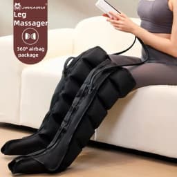 Electric Pneumatic Leg Massager Kneading Squeezing Extended Version for Deep Relaxation of Thighs Calves Feet Comes With Remote
