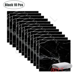 10-50Pcs PVC Marble Wall Stickers Self-Adhesive Thickened Tile Sticker Bathroom Waterproof Floor Sticker Kitchen Home Decoration