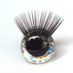 20pcs Toy Eyes With Eyelash 12-30mm Eyelashes 3D Safety Glitter Toy Eyes Eyelash For DIY Plush DIY Doll Making