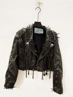 Leather vintage Jacket Skull Jacket gothic Leather vintage Jacket harajuku Jacket gothic clothes y2k clothes gothic Jacket