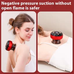Smart Electric Cupping Massager with Heat & Remote Control Home Red Light Vacuum Suction Jars Circulation Muscle Relax 12 Level
