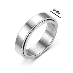 Anxiety Ring Figet Spinner Rings For Women & Men Stainless Steel Rotate Freely Spinning Anti Stress Accessories Jewelry Gifts