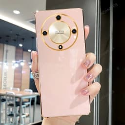 Magic6 Magic5 6lite 5lite Luxury Plating Ring Holder Stand Case For Huawei Honor Magic 6 5 Lite Pro 5g X9a X9b Silicone Cover