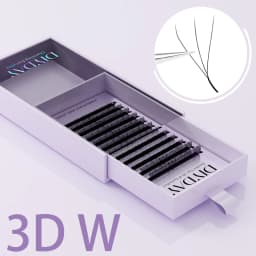 DIYDAY W Shape Eyelash Extension 3d 4d 5d 6d 7d 8d W-Shaped Eyelashes Premade Fans Individual BASF Mink Faux Lashes