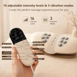 Electric Lumbar Traction Device Wireless Waist Back Massager Back Stretcher with 10 Metal Heads Deep Kneading for Total Relax