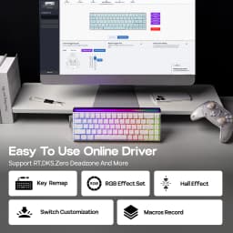 AULA Hero68 HE 65% ANSI QWERTY Layout Wired Magnetic Gaming Keyboard Hot-Swap with 8kHZ Rapid Hall Effect Switch RGB Backlight