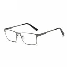 Men Square Metal Large Frame Myopia Glasses Spring Leg Elderly Near Sight Eyewear Blue Light Blocking Eye Protection Eyeglasses