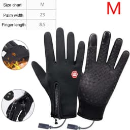 USB Heated Motorcycle Gloves Touch Screen Gloves Heating Thermal Gloves for Cycling Running Driving Hiking Walking Keep Warm