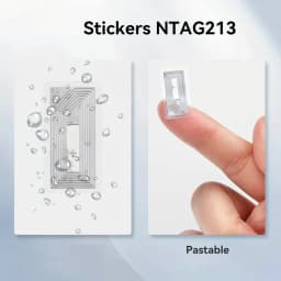 NTAG213 NFC Tags Bulk Rewritable Adhesive Labels Transparent Design for Smart Shelves Inventory Product Tracking Identification