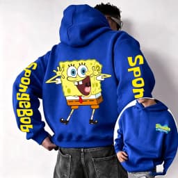 Happy SpongeBob SquarePants Cartoon Anime 2026 New Spring and Autumn Fashion Hoodies for Men and Women