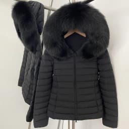 OFTBUY Goose Down Real Fox Fur Collar Lightweight Quilted Zip Up Clothes New Winter Puffer Coat Women Short Hooded Down Jacket