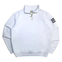 Y2K Retro Sweatshirt Sleeve Embroidery US Flag Stand Collar Quarterzip Pullover Fashion Niche Streetwear Unisex Oversized Tops