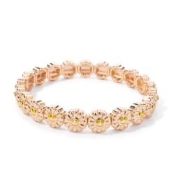 2024 New Gold Color Bangle Happy Elastic Bracelets For Women Beaded Accessory