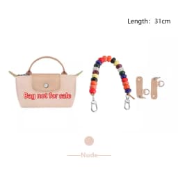Colored Beading Bag Handle For Longchamp Mini Pearl Chain Bag Strap Shoulder Strap Bag Decoration Bag Replacement Accessories