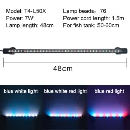 Aquarium Light LED Waterproof Fish Tank Light Underwater Fish Lamp Aquariums Decor Lighting Plant Grow Lamp 18-58CM 220-240V