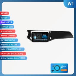 9'' 6115 Intelligent Screen Android 14 Car Radio Multimedia Video Player for Citroen C3 DS3 2010-2016 GPS Carplay Auto 4G RDS