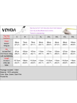 VONDA Women Skirts Elegant Solid Color Party Overskirt 2025 Summer Beach A-Line Ruffled Jupe Casual Loose Bottoms Oversized