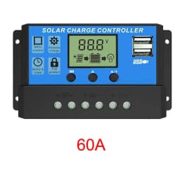 10/20/30/40/50/60/100A Solar Charge and Discharge Controller LCD Display Dual USB Auto Solar Cell Panel Charger Regulator
