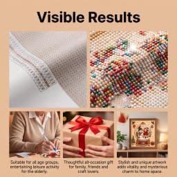 Framed Christmas Pearl Diamond Painting Kit DIY 3D Pearl Art Kits Home Wall Decor Holiday Gift Relaxing Handmade Diamond Art Set