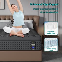 LayRoad 12/14-Inch Memory Foam Spring Mattress Single/Double/Queen/King Sizes Boxed Mattress Medium Firmness Pressure Relief