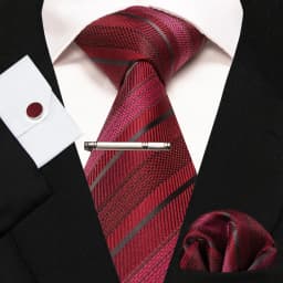 8cm Silk Mens Ties Green Black Ties Plaid Stripe Necktie Pocket Square Cufflinks Tie Clips Set Men's Wedding Business Party Tie