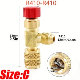 Liquid Safety Valve R410A R22 Air Conditioning Refrigerant Tool 1/4 "Safety Adapter Air Conditioning Repair And Fluoride