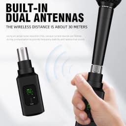 Wireless Microphone System G-MARK GX1.2 2.4G XLR Adapter 16 Channels Audio Transmitter And Receiver For Audio Mixer PA Speaker