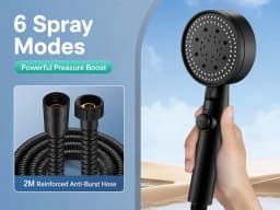 High Pressure Shower Head Handheld Large Panel Rainfall Showerhead with One-Key Stop Water Saving for Bathroom Accessories