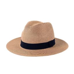 Wide Brim Jazz Sun Hat Summer Men's Dense Straw Hat Panama Hat with Black Ribbon XKTYM07