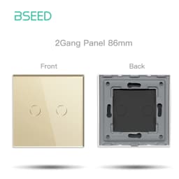 BSEED 1/2/3Gang WIFI Touch Switch Part Only Glass Panel Smart Dimmer Curtain Switch Function DIY Part EU Wifi Socket Parts