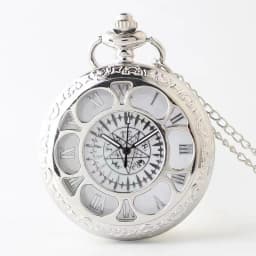 Creative Silvery Engraved Hollow Quartz Pocket Watch with Arabic Numerals Vintage Pendant Necklace for Birthday Gift Chain