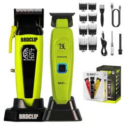 Professional Electric Hair Clipper BRD 106 with Base 7500RPM Hair Trimmer for Man DK-078 DLC Blade 7200RPM Barber Shop 2PC Set