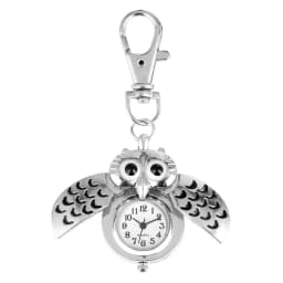 Tiny Cute Owl Shaped Pendant Necklace Pocket Watch for Kid Men Women Retro Quartz Pocket Clock Gifts Arabic Numerals Dial