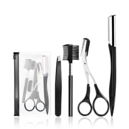 New Eyebrow Trimmer Set Scissors Tweezers Eyebrow Razor Scraping Eyebrow Comb Razor Eyebrow Clip Makeup Tools Sets