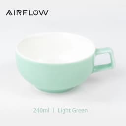 AIRFLOW Ceramic Coffee Cup Professional Embossed Latte Cup 240ml With Handle Milk Tea Cup Latte Espresso Vintage Coffee Mug