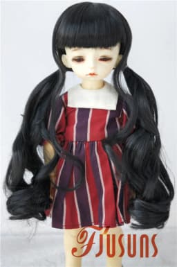 JD337 1/8 1/6 1/4 1/3 Long Pony Braids synthetic mohair BJD wigs OB11 YOSD MSD SD DOD Blythes Doll accessories